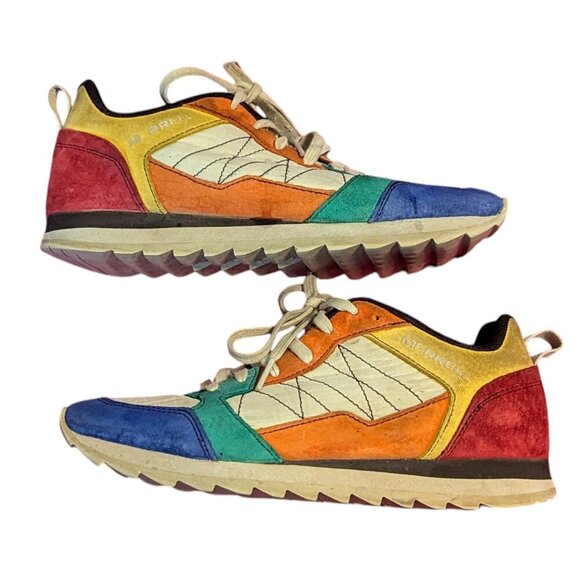 Merrell Shoes - Merrell Alpine Sneaker Suede Retro Rainbow Multicolor Shoe J003570 Women Size 8
